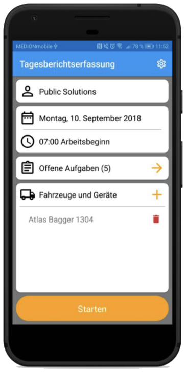 BIS-Office Mobile – Tagesberichtserfassung am Smartphone